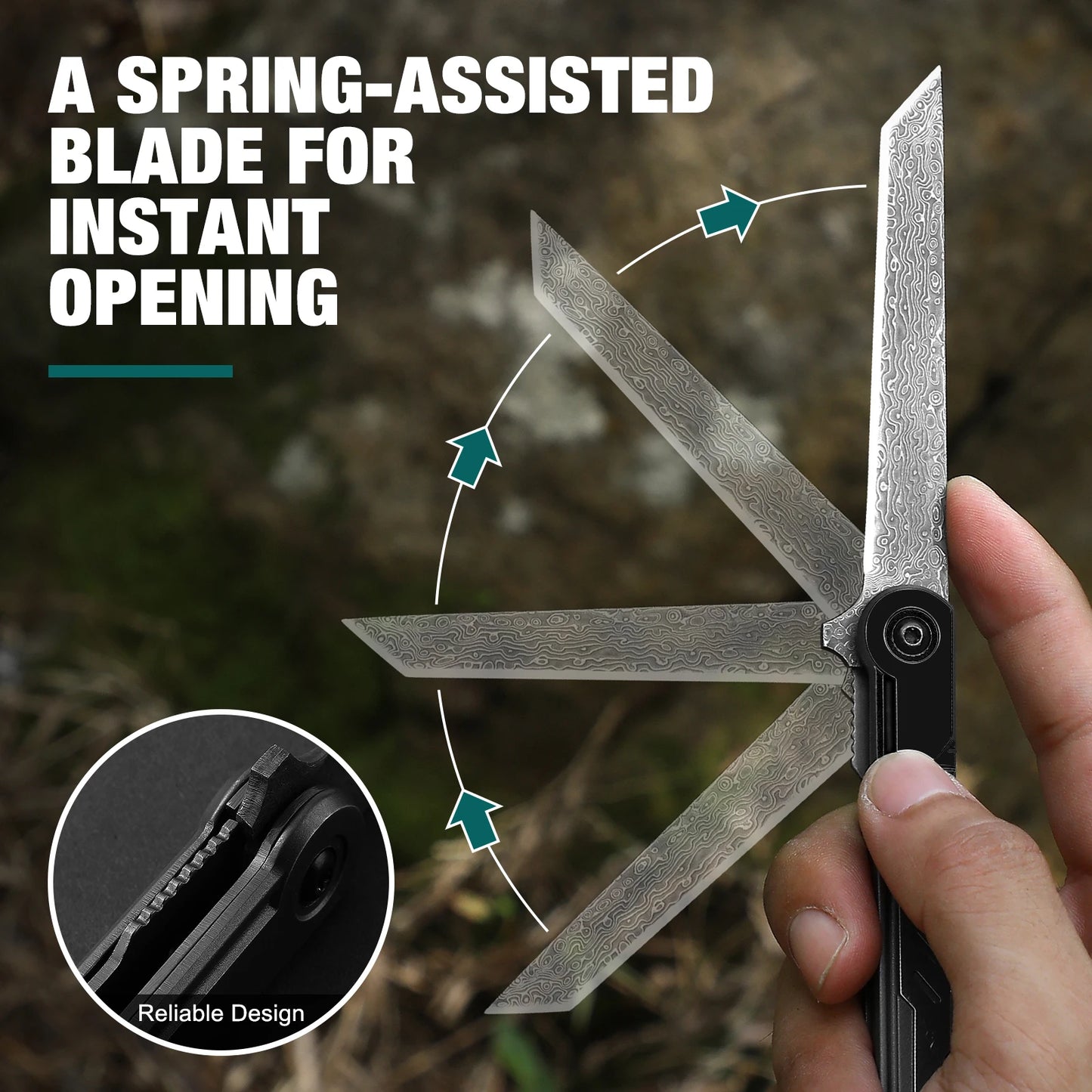 Folding Knife Vg10 Damascus Steel Tactical Pocket Knife